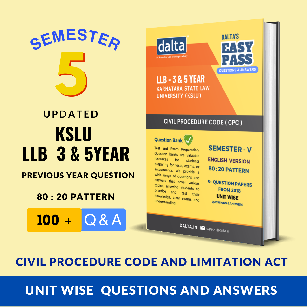 📘 CIVIL PROCEDURE CODE & LIMITATION ACT (80 :20 Marks)